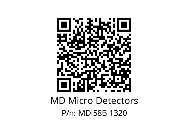  MDI58B750S5/30L10XXMR.162 MD Micro Detectors MDI58B 1320