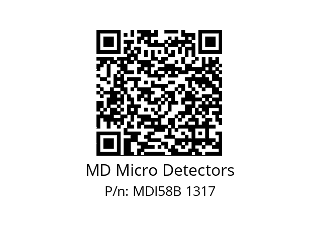  MDI58B600S5/30L10XXMR.162 MD Micro Detectors MDI58B 1317