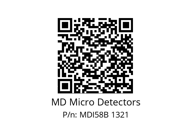  MDI58B800S5/30L10XXMR.162 MD Micro Detectors MDI58B 1321