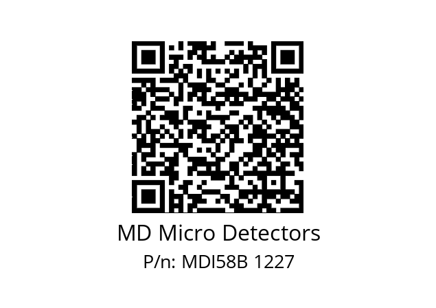  MDI58B750Z5/30P10SXMR.162 MD Micro Detectors MDI58B 1227