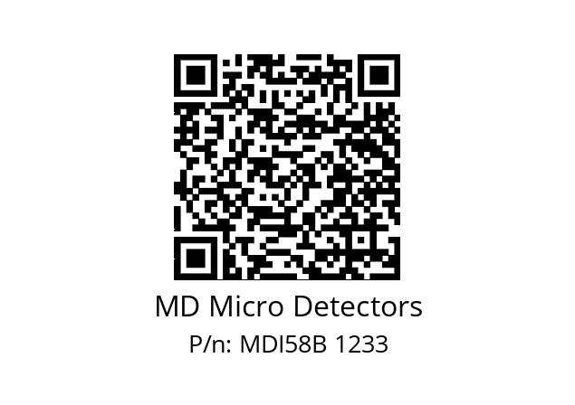  MDI58B1250Z5/30P10SXMR.162 MD Micro Detectors MDI58B 1233