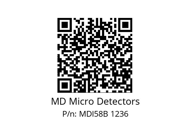  MDI58B1600Z5/30P10SXMR.162 MD Micro Detectors MDI58B 1236