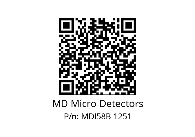  MDI58B400S5/30L6XXMR.162 MD Micro Detectors MDI58B 1251