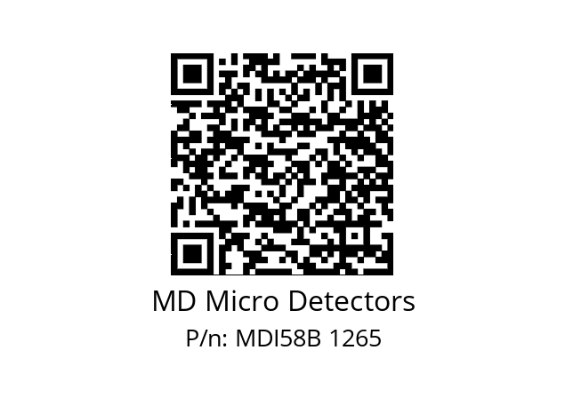  MDI58B1440S5/30L6XXMR.162 MD Micro Detectors MDI58B 1265