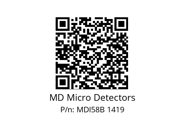  MDI58B1250Z5/30L6SXMR.162 MD Micro Detectors MDI58B 1419