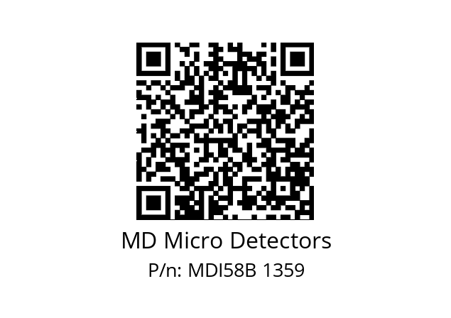  MDI58B1500Z5/30L10XXMR.162 MD Micro Detectors MDI58B 1359