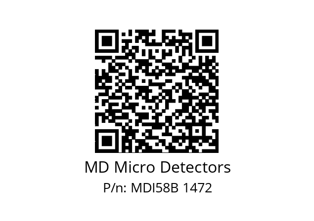  MDI58B600Z5/30L10SXMR.162 MD Micro Detectors MDI58B 1472