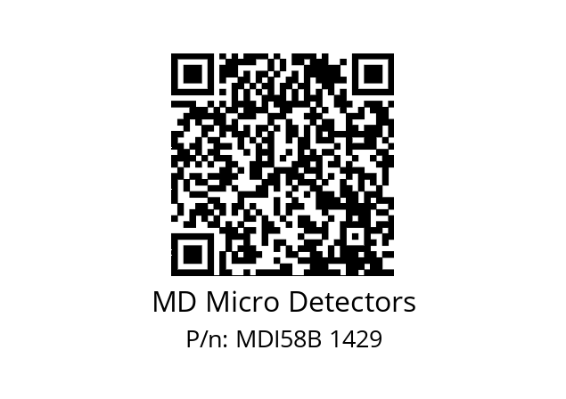  MDI58B128S5/30L10SXMR.162 MD Micro Detectors MDI58B 1429