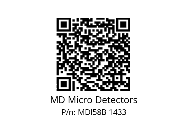  MDI58B250S5/30L10SXMR.162 MD Micro Detectors MDI58B 1433