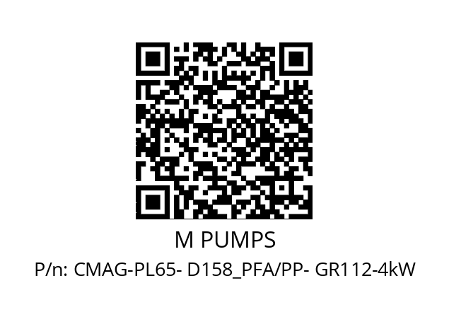   M PUMPS CMAG-PL65- D158_PFA/PP- GR112-4kW