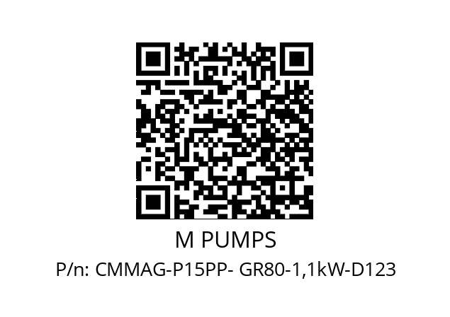  0PPCP015PECAG08 M PUMPS CMMAG-P15PP- GR80-1,1kW-D123