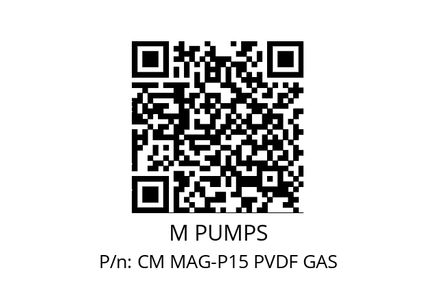   M PUMPS CM MAG-P15 PVDF GAS