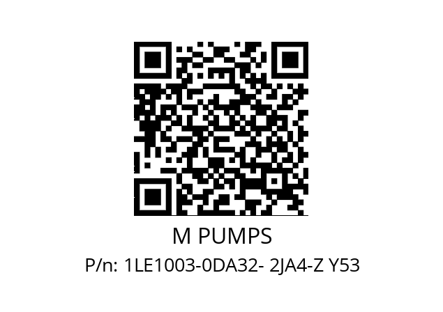   M PUMPS 1LE1003-0DA32- 2JA4-Z Y53