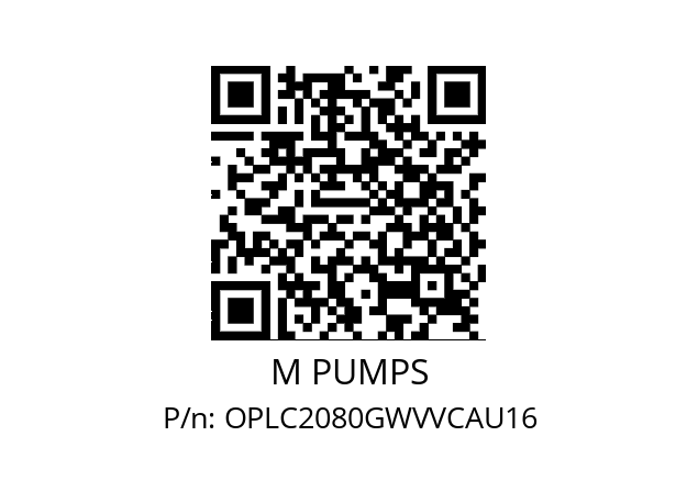   M PUMPS OPLC2080GWVVCAU16