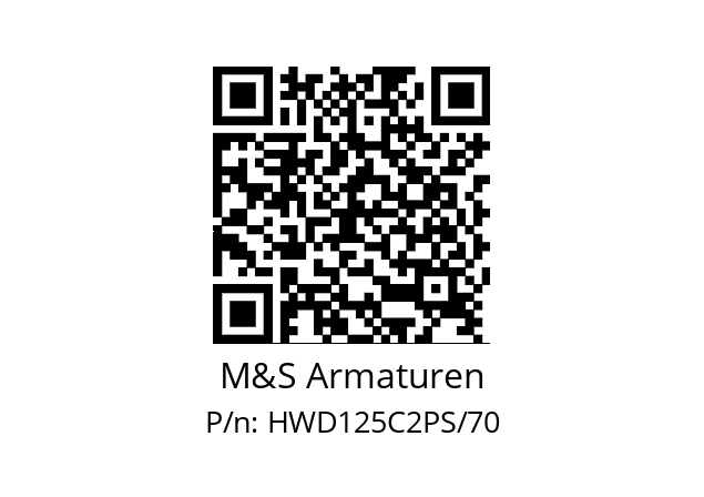   M&S Armaturen HWD125C2PS/70