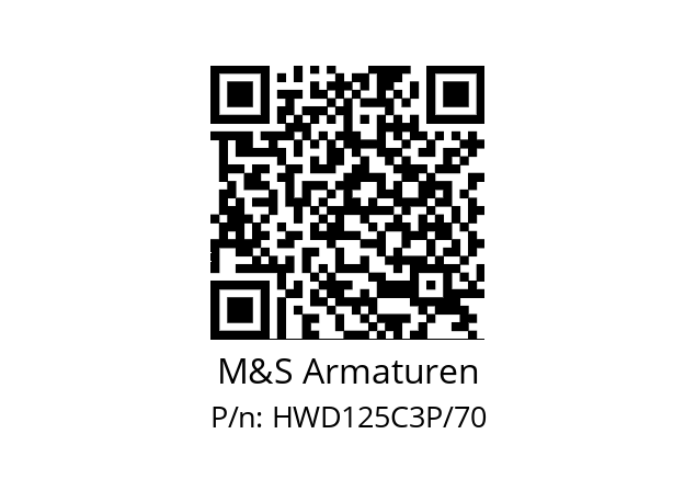   M&S Armaturen HWD125C3P/70