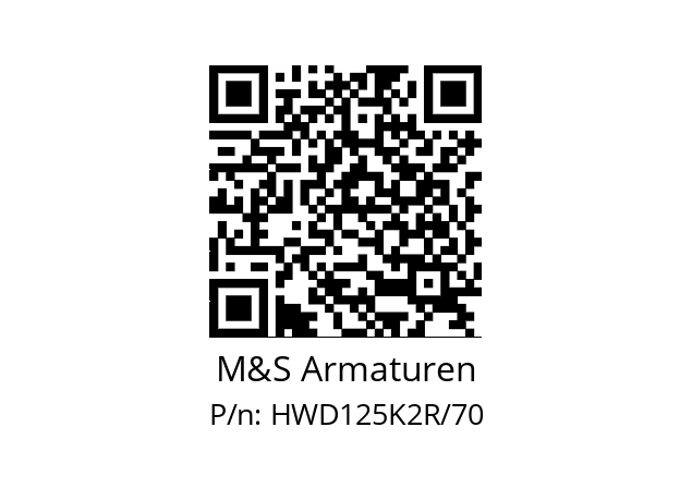   M&S Armaturen HWD125K2R/70