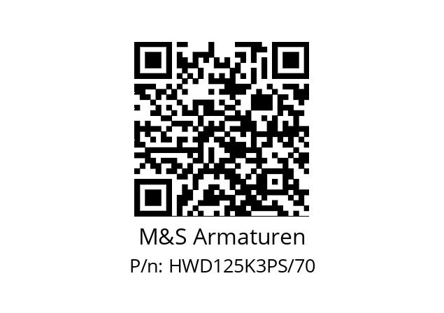   M&S Armaturen HWD125K3PS/70