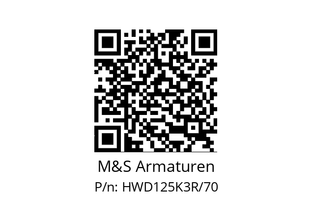   M&S Armaturen HWD125K3R/70