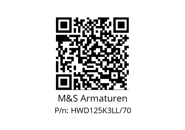   M&S Armaturen HWD125K3LL/70