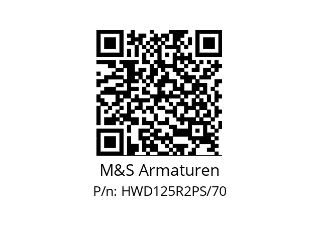   M&S Armaturen HWD125R2PS/70