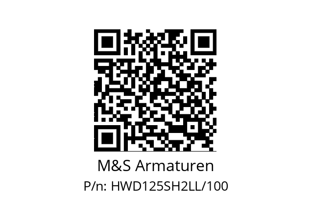   M&S Armaturen HWD125SH2LL/100