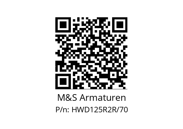   M&S Armaturen HWD125R2R/70