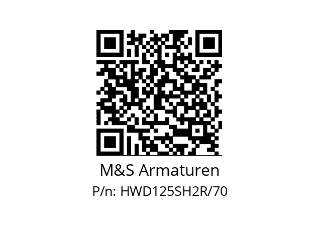   M&S Armaturen HWD125SH2R/70