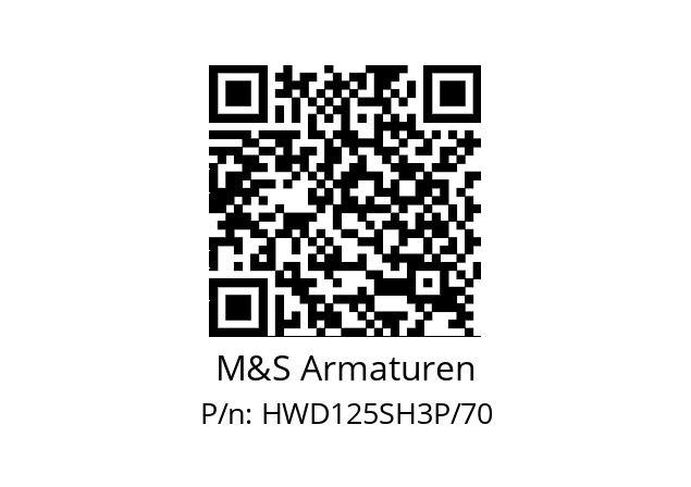   M&S Armaturen HWD125SH3P/70