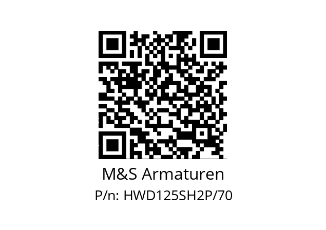   M&S Armaturen HWD125SH2P/70