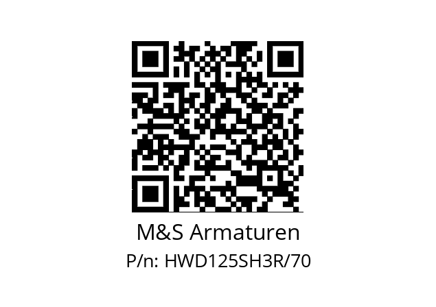   M&S Armaturen HWD125SH3R/70