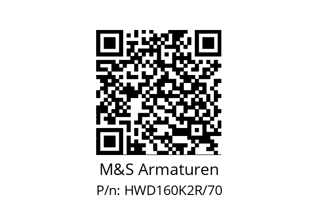   M&S Armaturen HWD160K2R/70