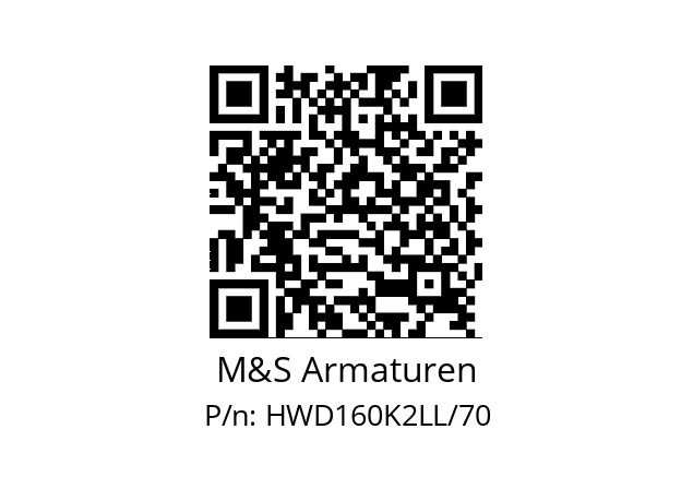   M&S Armaturen HWD160K2LL/70