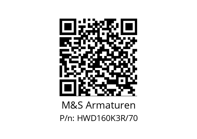   M&S Armaturen HWD160K3R/70