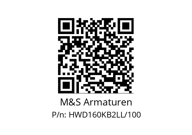   M&S Armaturen HWD160KB2LL/100