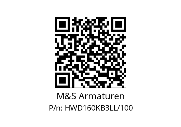   M&S Armaturen HWD160KB3LL/100