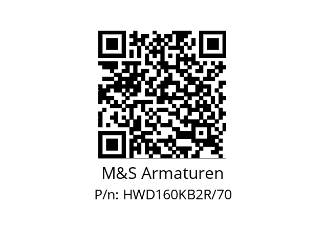   M&S Armaturen HWD160KB2R/70