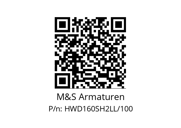   M&S Armaturen HWD160SH2LL/100