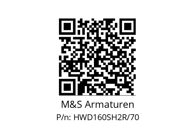   M&S Armaturen HWD160SH2R/70