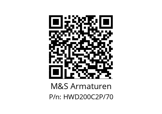   M&S Armaturen HWD200C2P/70