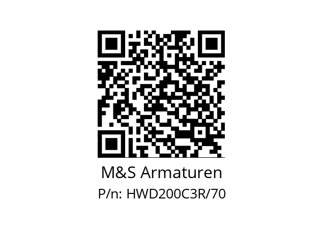   M&S Armaturen HWD200C3R/70