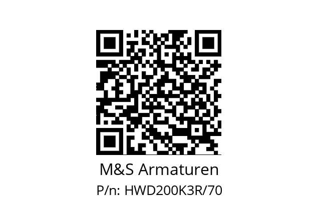   M&S Armaturen HWD200K3R/70