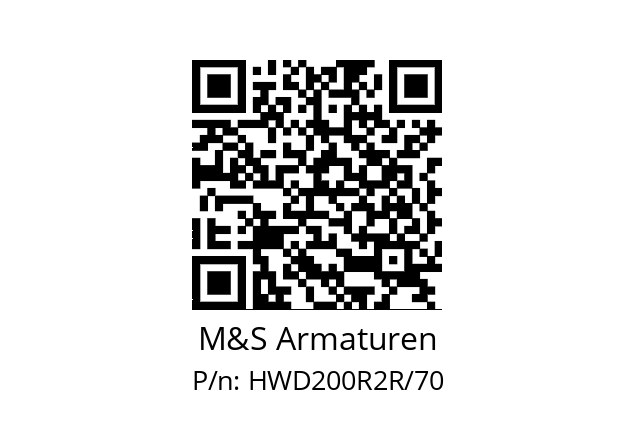   M&S Armaturen HWD200R2R/70