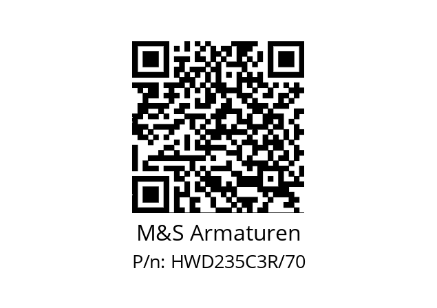   M&S Armaturen HWD235C3R/70