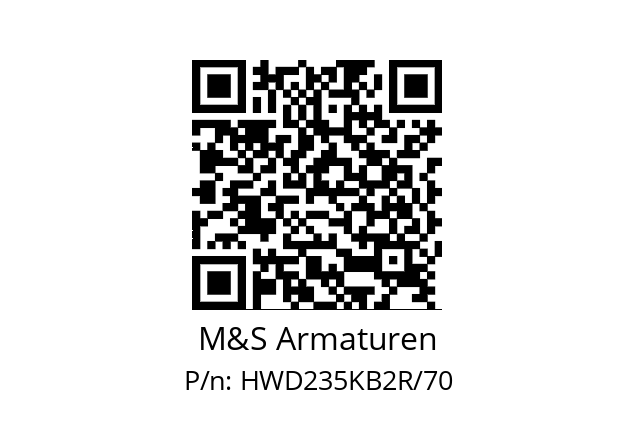   M&S Armaturen HWD235KB2R/70