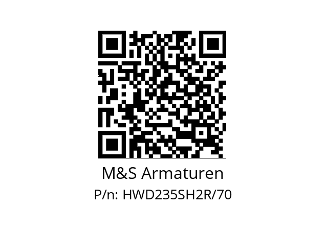   M&S Armaturen HWD235SH2R/70