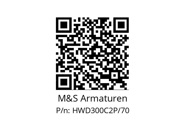   M&S Armaturen HWD300C2P/70