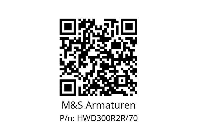   M&S Armaturen HWD300R2R/70