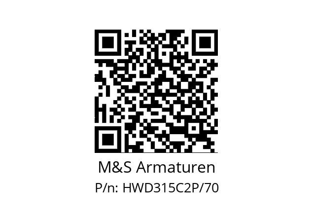   M&S Armaturen HWD315C2P/70