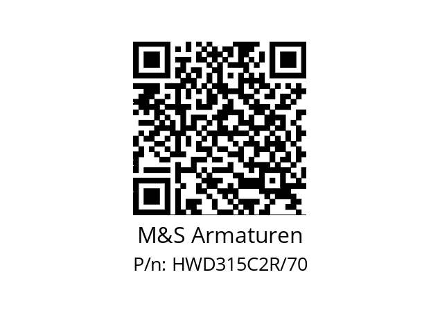   M&S Armaturen HWD315C2R/70